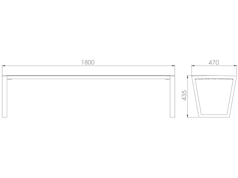 Banquette Murano - Plan