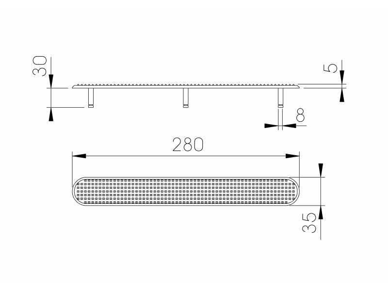 Barre Podotactile - Plan