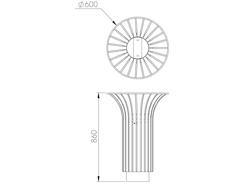 Corbeille Tulipe - Plan