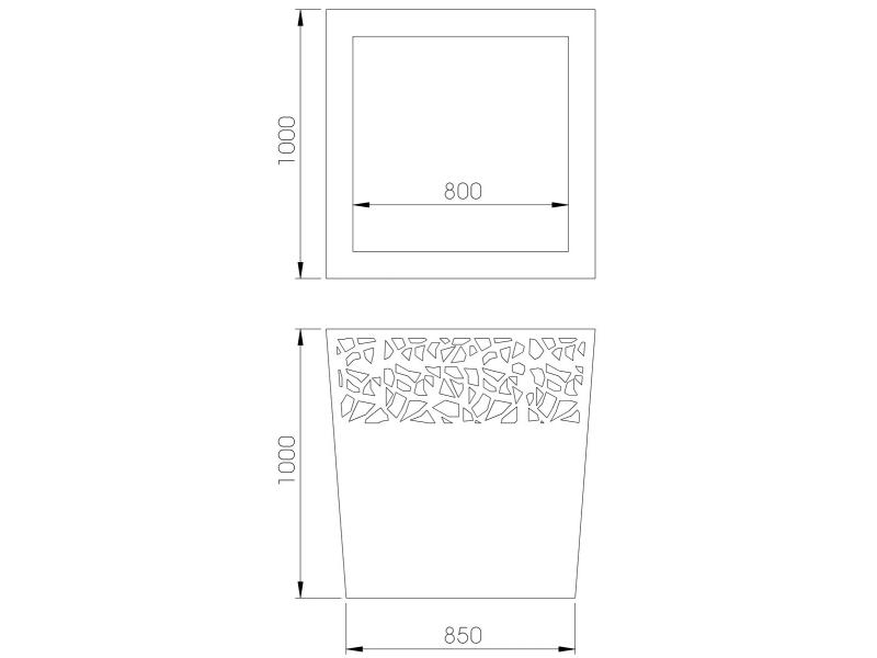 Jardinière Hanaba - Plan