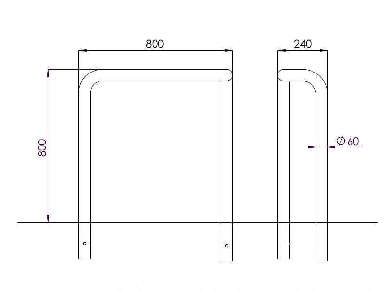 Appuis Vélos Paillade - Plan