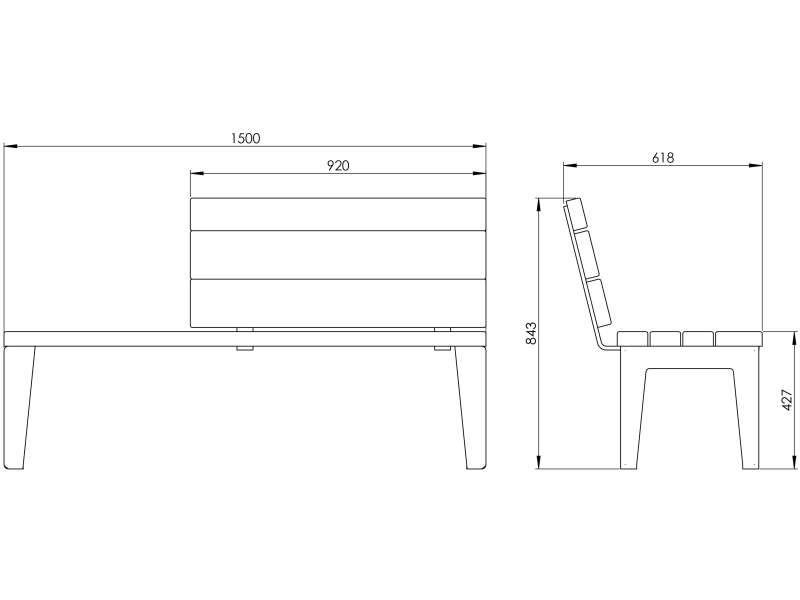 Banc véga type B - plan