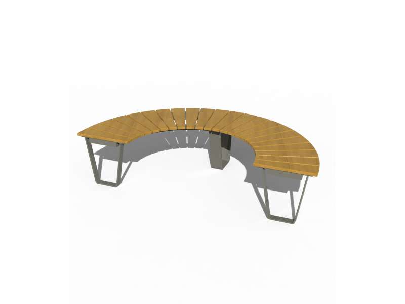 Assemblage de 2 bancs en 1/2 cercle