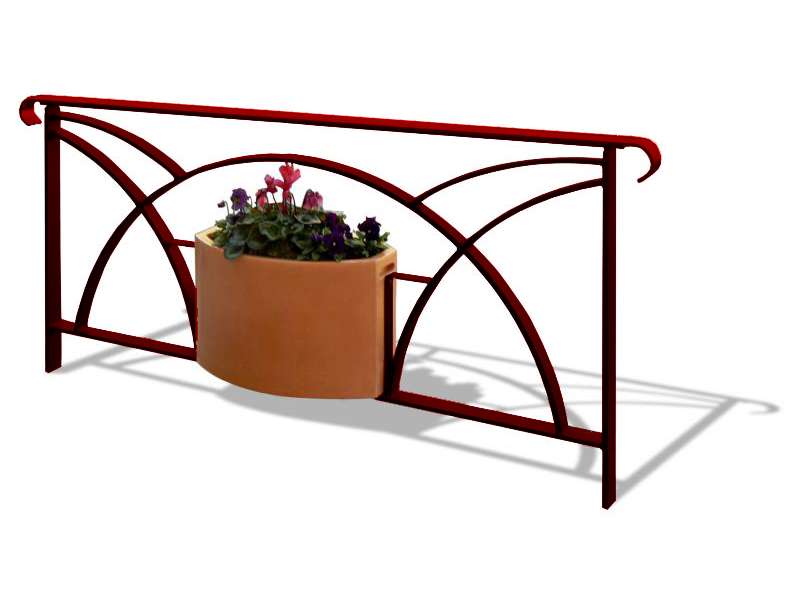 Barrière Languedocienne option jardinière - RAL 3001 BRILLANT