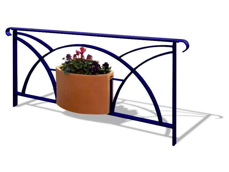 Barrière Languedocienne option jardinière - RAL 5010 BRILLANT