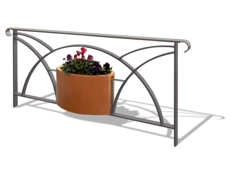 Barrière Languedocienne option jardinière - RAL 7030 BRILLANT