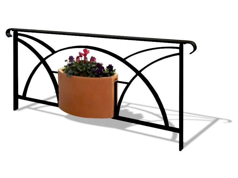 Barrière Languedocienne option jardinière - RAL 9005 BRILLANT