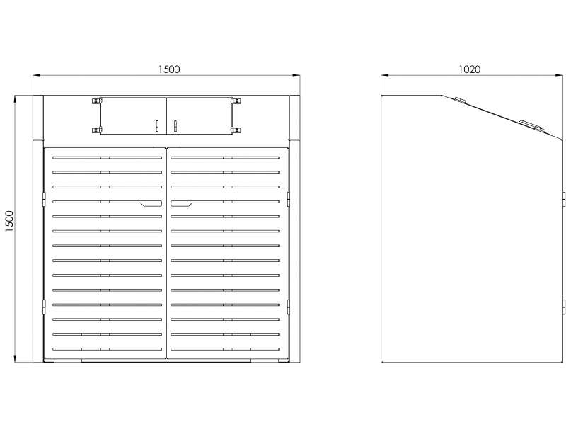 Cache conteneur simple - plan