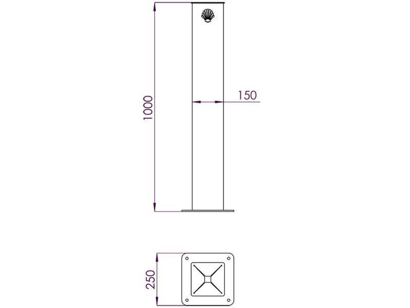 Cendrier Merelle - Plan