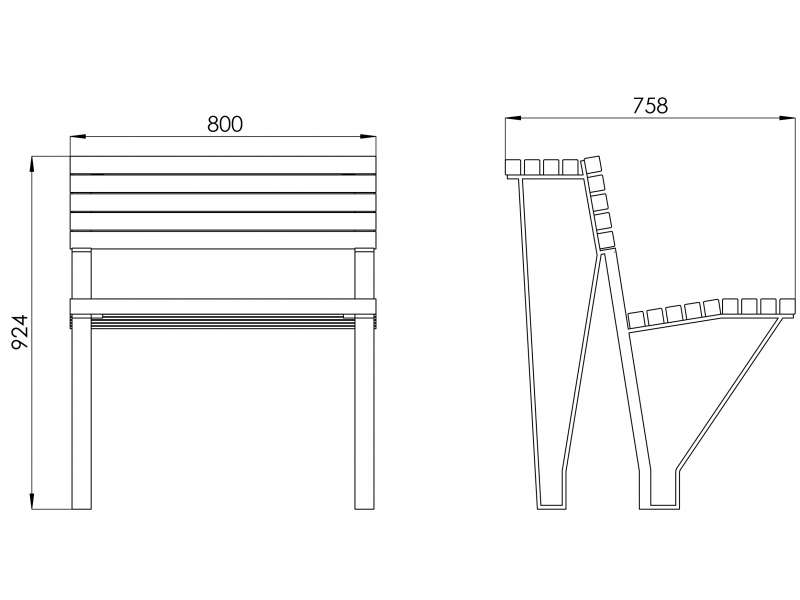 Chaise TROMBONE - plan