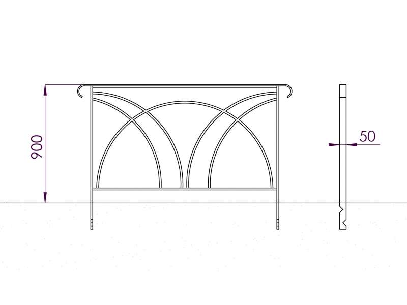 Barrière Languedocienne option jardinière - Plan